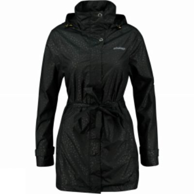 Ayacucho Womens Stowaway Trench Coat Black Embossed Ayacucho Womens Stowaway Trench Coat Black Embossed